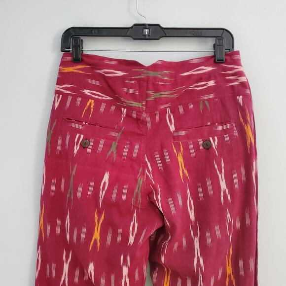 Lila Red Lightweight Tribal Print Pants S - Picture 4 of 8